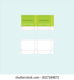 Plantilla de bolsa de compra y archivo vectorial con ilustración de corte por muelles