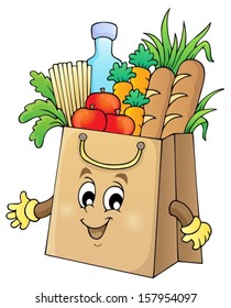 Shopping bag theme image 1 - eps10 vector illustration.
