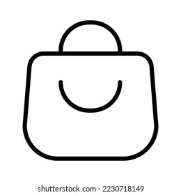 Shopping bag thin line icon vector illustration