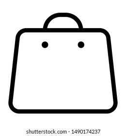 shopping bag thin line vector icon