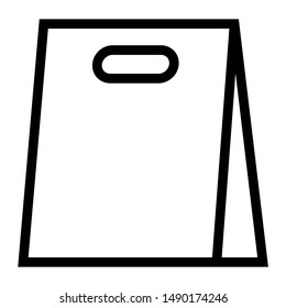 shopping bag thin line vector icon
