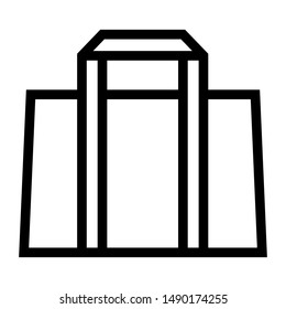 shopping bag thin line vector icon