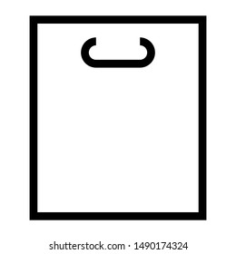 shopping bag thin line vector icon