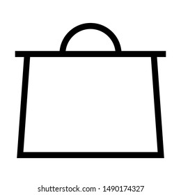 shopping bag thin line vector icon