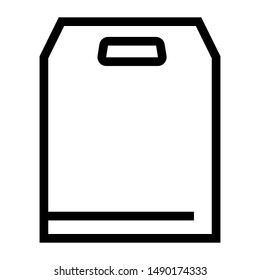 shopping bag thin line vector icon