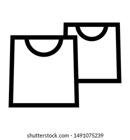 shopping bag thin line vector icon