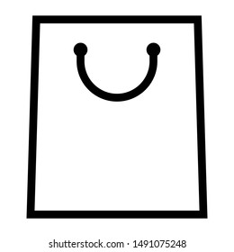 shopping bag thin line vector icon