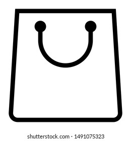 shopping bag thin line vector icon