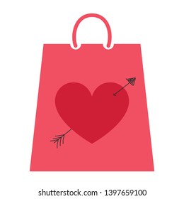 Shopping bag Valentine's Day gift