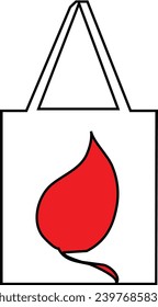 shopping bag with vector art