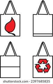 bolso de compra con arte vectorial