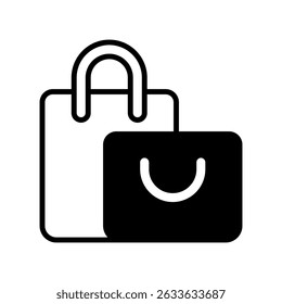 Shopping Bag Vector for Black Friday Sale Purchases. Retail shopping bag illustration, shopper’s carry design, discount season.