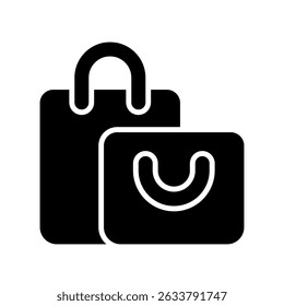 Shopping Bag Vector for Black Friday Sale Purchases. Retail shopping bag illustration, shopper’s carry design, discount season.
