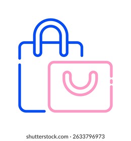 Shopping Bag Vector for Black Friday Sale Purchases. Retail shopping bag illustration, shopper’s carry design, discount season.