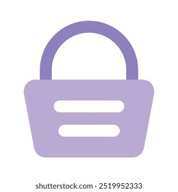 Diseño del Vector del bolso de compras, icono del bolso para arriba para el uso superior
