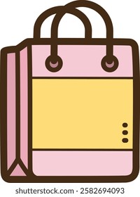Shopping bag vector doodle illustration and graphic