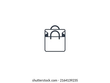 Shopping Bag vector flat emoticon. Isolated Shopping Bag illustration. Shopping Bag icon svg