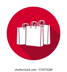 shopping bag - vector flat icon
