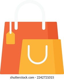 shopping bag vector flat illustration