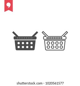 Shopping bag vector icon