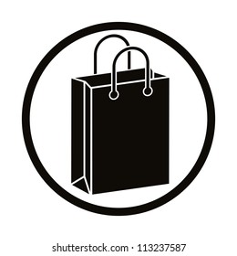 Shopping bag vector icon.