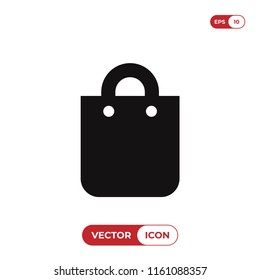 Shopping bag vector icon