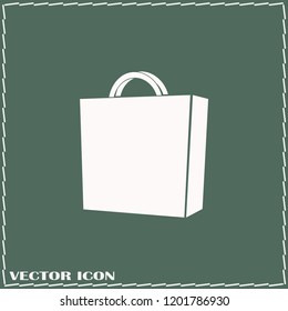 Shopping bag vector icon.