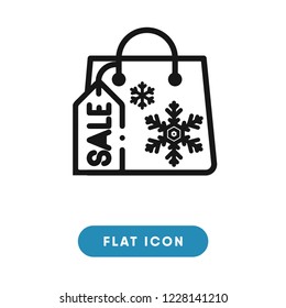 Shopping bag vector icon