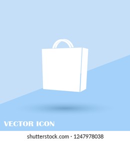 Shopping bag vector icon.