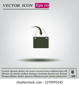 shopping bag - vector icon