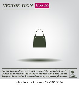 shopping bag - vector icon