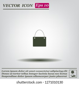 shopping bag - vector icon