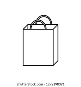 shopping bag vector icon