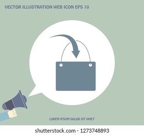shopping bag - vector icon