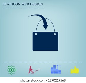shopping bag - vector icon