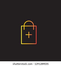 Shopping bag vector icon