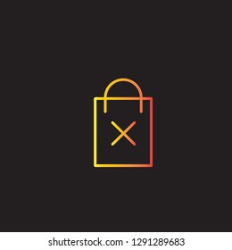 Shopping bag vector icon