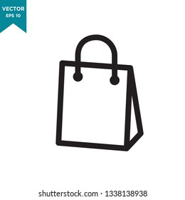 shopping bag vector icon 