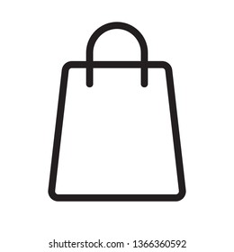 Shopping bag vector icon