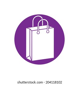 Shopping bag vector icon.