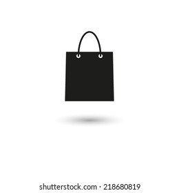shopping bag  - vector icon