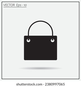 shopping bag - vector icon