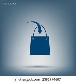 shopping bag - vector icon