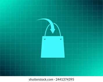 shopping bag - vector icon