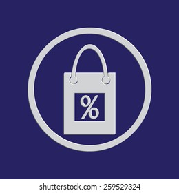 Shopping bag vector icon 