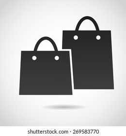 Shopping bag vector icon.