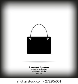 shopping bag - vector icon