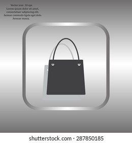 shopping bag - vector icon