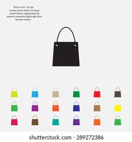 shopping bag - vector icon