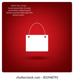 shopping bag - vector icon